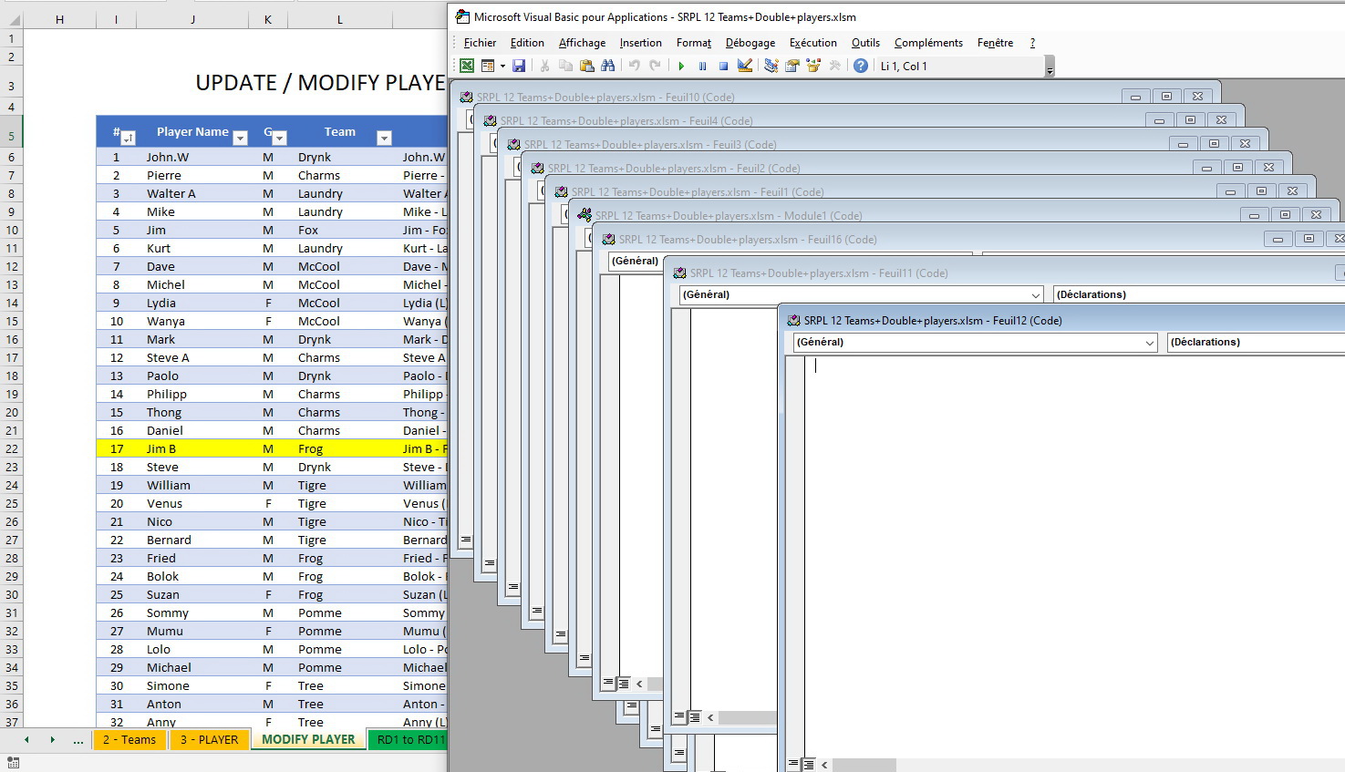 Ligne Modifier Dans Un Tableau Macros Et Vba Excel