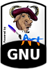 GNU Art Badge Black Source 2