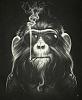 Grand Singe fumeur