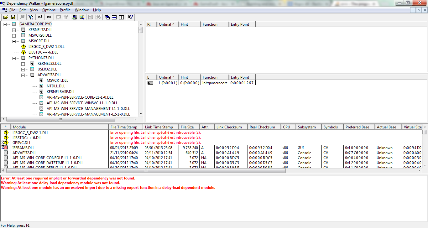 Sdl2 importerror dll load failed не найден указанный модуль