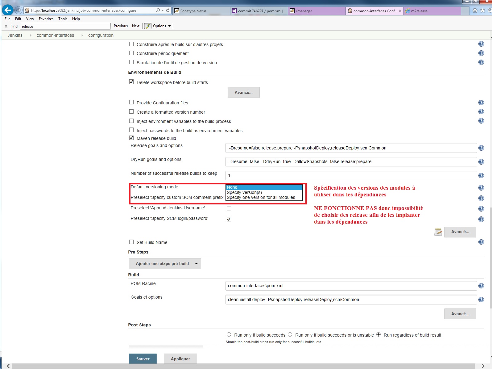 Nom : Problème default versioning mode maven release plugin JENKINS 1.jpg
Affichages : 521
Taille : 281,2 Ko