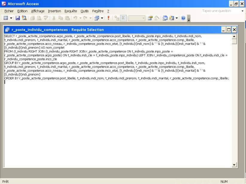 Nom : 3 - SQL requte finale poste individu comptence.jpg
Affichages : 133
Taille : 66,0 Ko