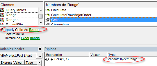 Macros et VBA Excel : Transformer Range en Cells
