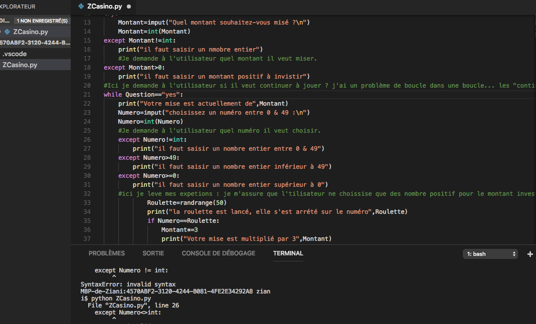 Python syntaxerror