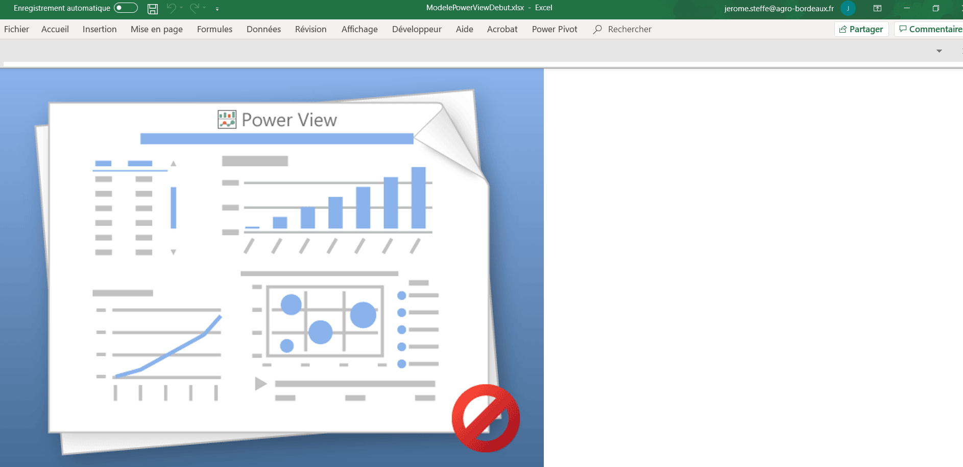 Не работает powerview excel 2019