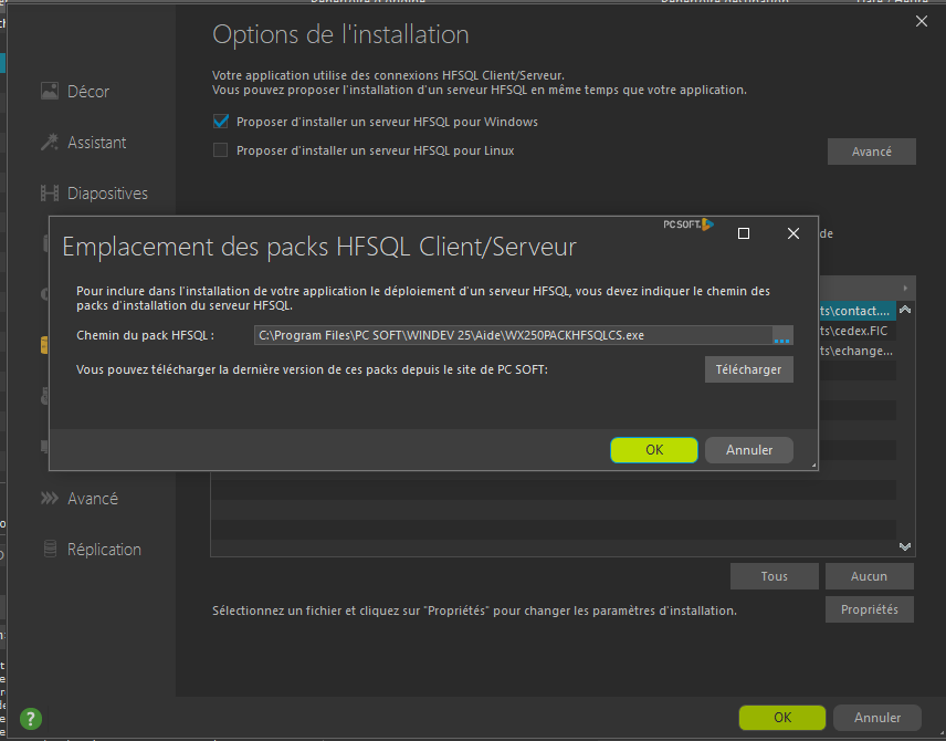 Installation d'applications avec déploiement d'un serveur HFSQL intégré à  la procédure d'installation