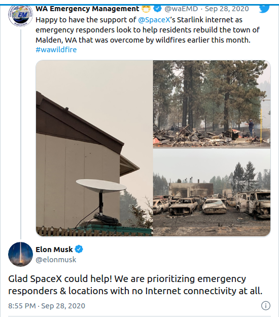 Nom : Screenshot_2020-09-30 Washington emergency responders first to use SpaceX's Starlink internet in.png
Affichages : 8565
Taille : 357,8 Ko