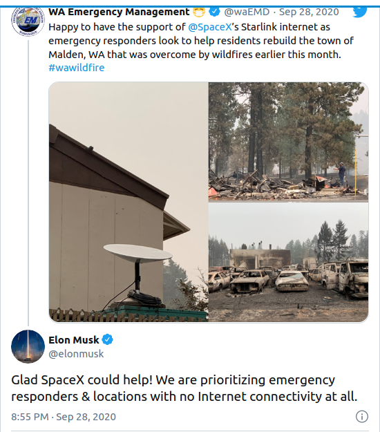 Nom : Screenshot_2020-09-30 Washington emergency responders first to use SpaceX's Starlink internet in.png
Affichages : 8392
Taille : 357,8 Ko