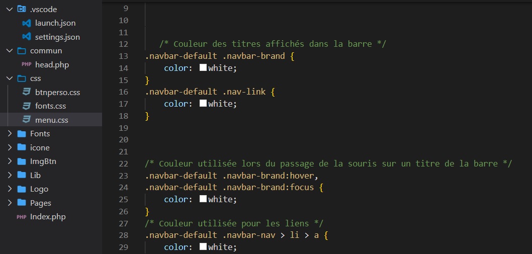 VS CODE coloration syntaxique d'une page PHP