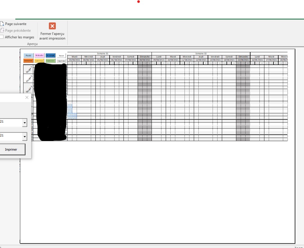 Macros et VBA Excel : Imprimer 2 pages par feuille