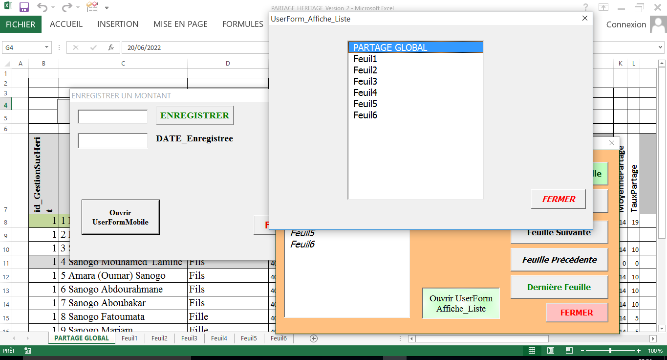 Xl Userform Mobile Pour Toutes Les Feuilles Excel Macros Et Vba Excel