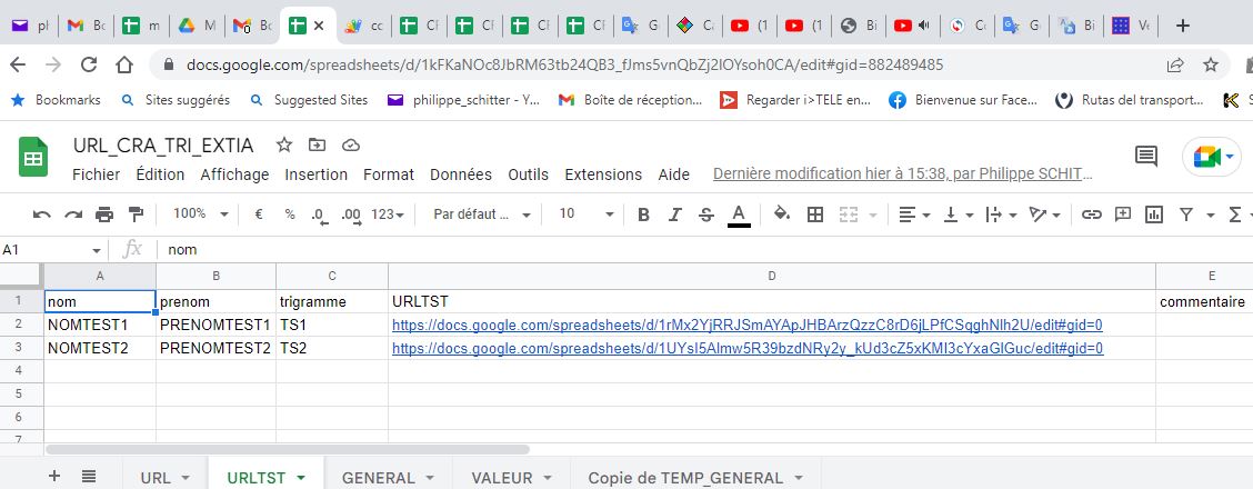 Copier/coller en boucle sur x URLs pour Google Sheets