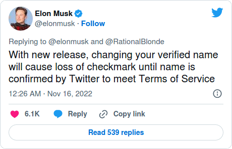 Nom : Screenshot_2022-11-16 Elon Musk says the new Twitter Blue will relaunch on November 29th.png
Affichages : 2397
Taille : 35,2 Ko