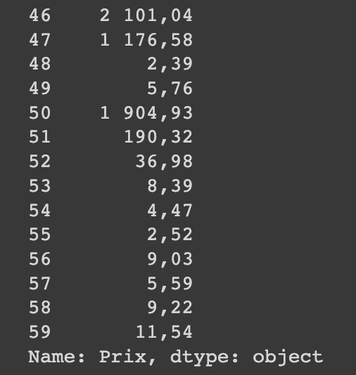 Aide probl matique python Supprimer un espace object to float64